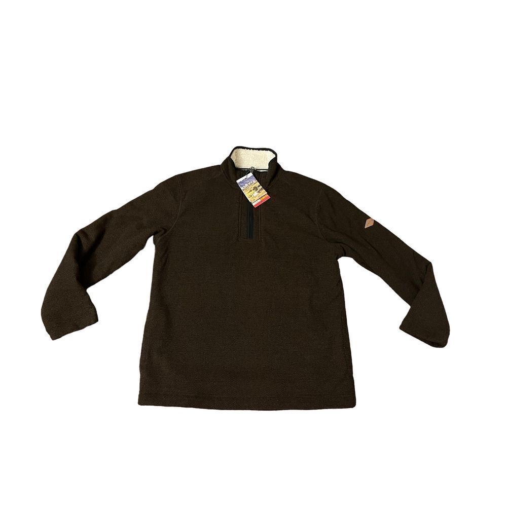 Orvis Brown Mens Medium 1/4 Zip Fleece in NWT.
